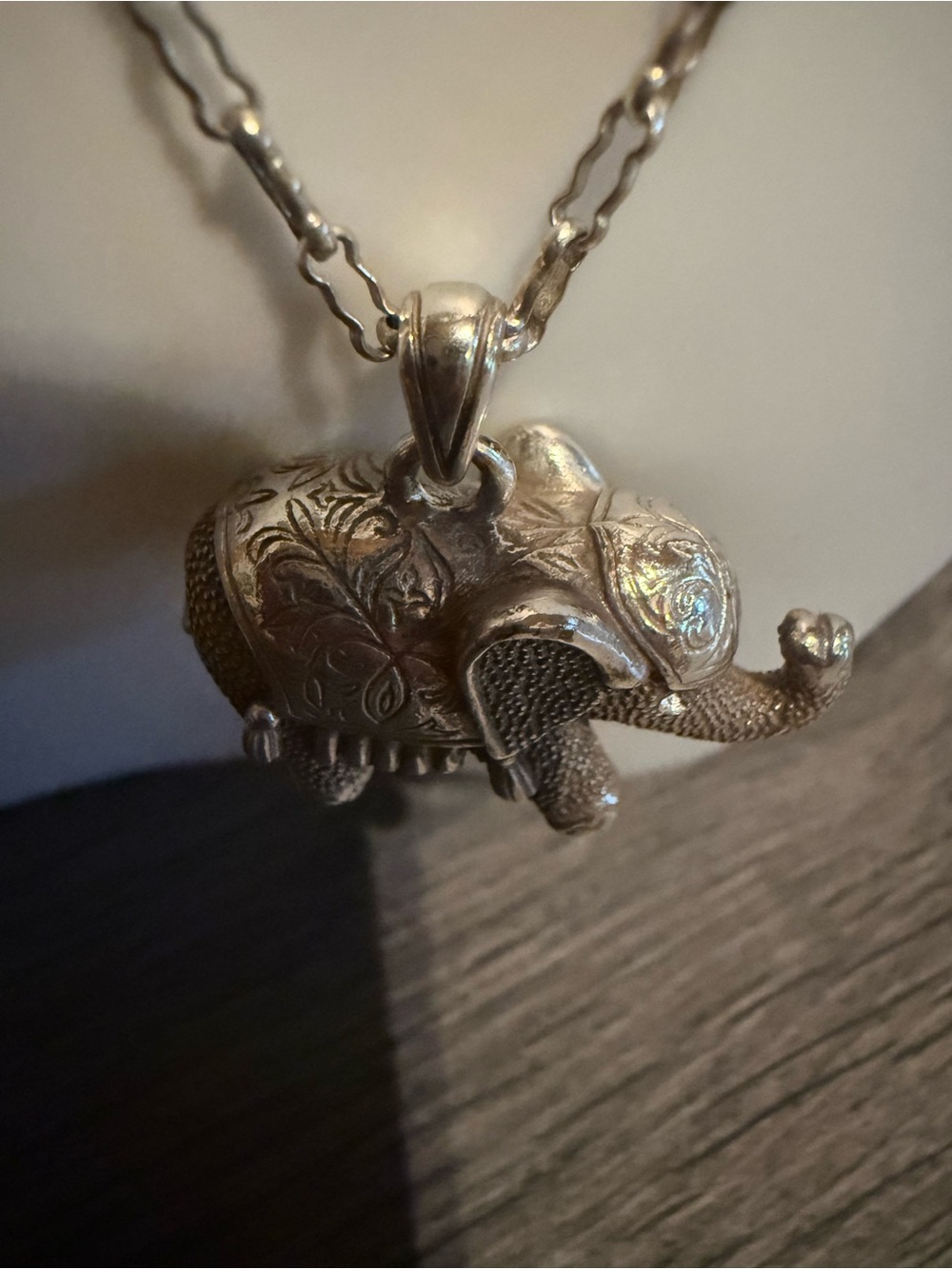 Brighton "Elphy" Silver Elephant Pendant
Necklace - 26" Long Chain - Picture 3 of 6